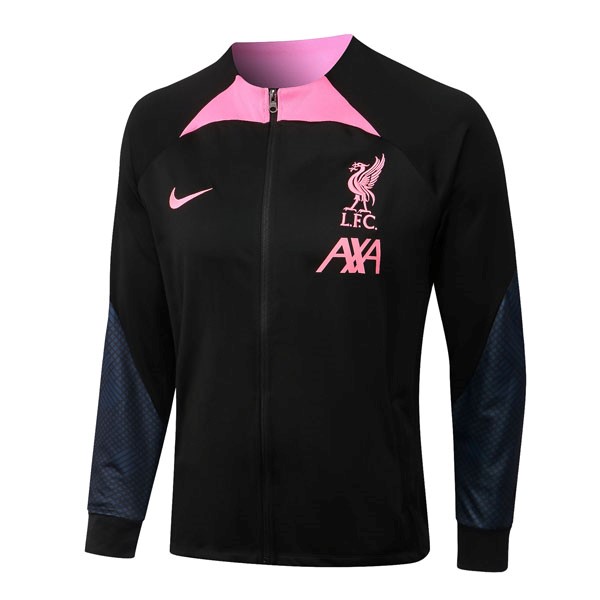 Sweatjacken Liverpool 2023 Schwarz Pink